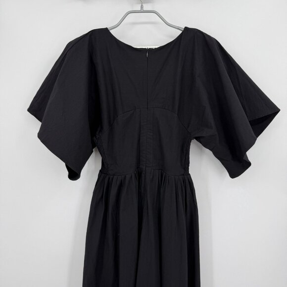 Pomander Place by Tuckernuck Black Vivianna Maxi Dress S Small V-Neck Buttons - Picture 9 of 12